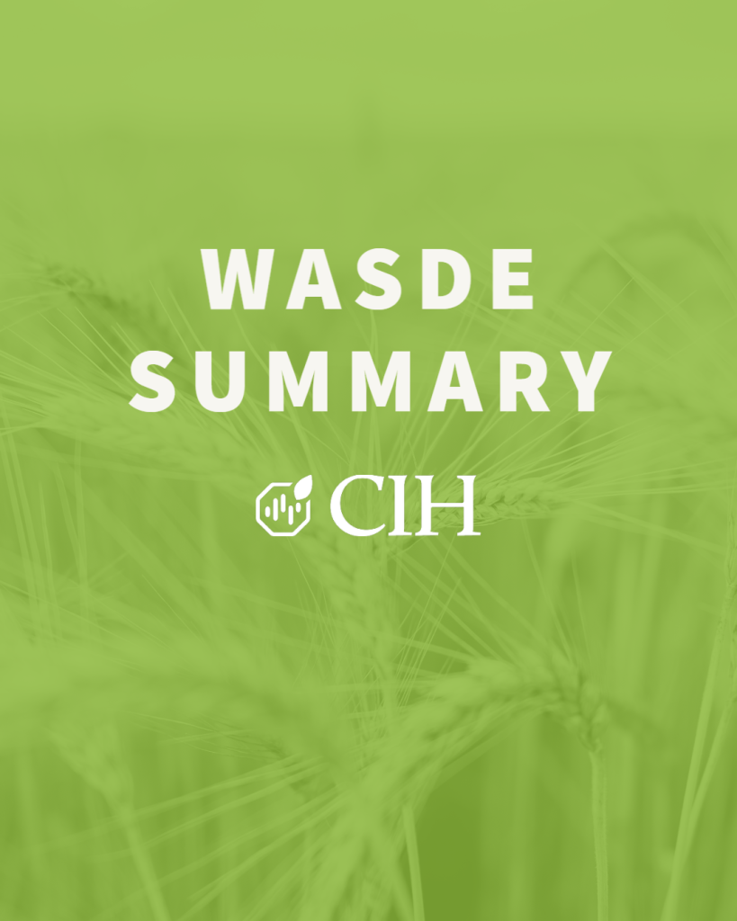 AUGUST 2024 WASDE REPORT SUMMARY AND NOTES: - CIH